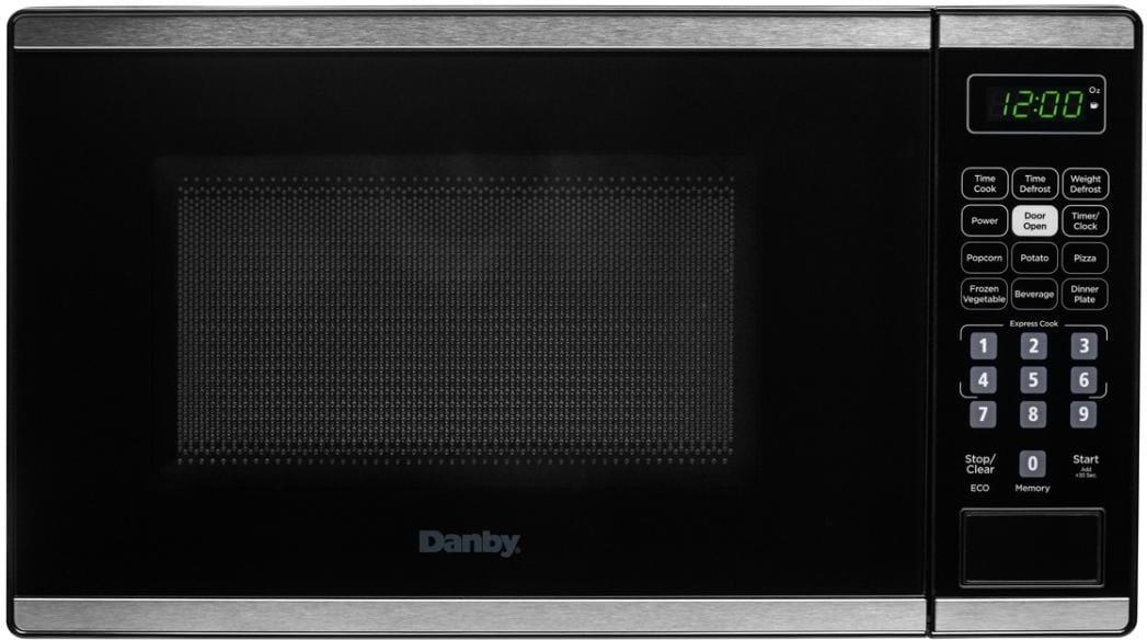 Danby - 0.7 cu.ft. Black & Stainless Steel Countertop Microwave - DBMW0722BBS