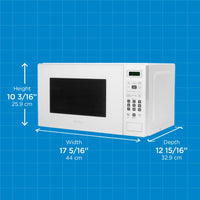 Danby - 0.7 cu.ft. White Countertop Microwave - DBMW0721BWW