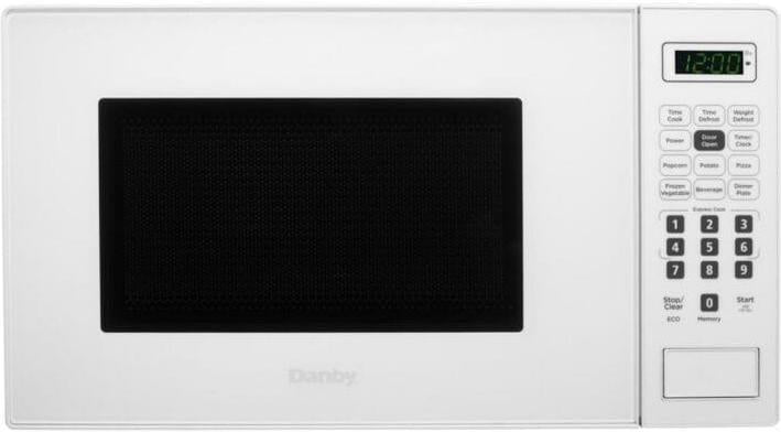 Danby - 0.7 cu.ft. White Countertop Microwave - DBMW0721BWW