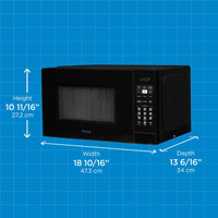 Danby - 0.9 cu.ft. Black Countertop Microwave - DBMW0921BBB