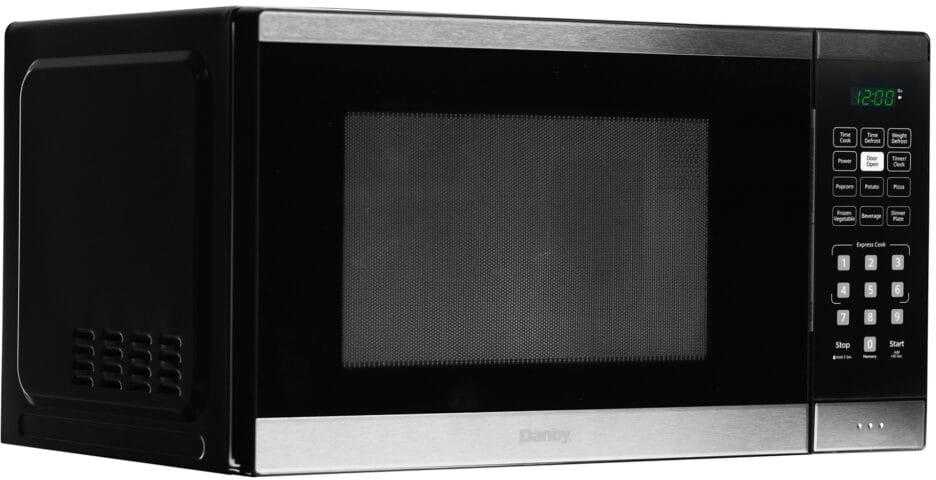 Danby - 0.9 cu.ft. Stainless Steel & Black Countertop Microwave - DBMW0925BBS