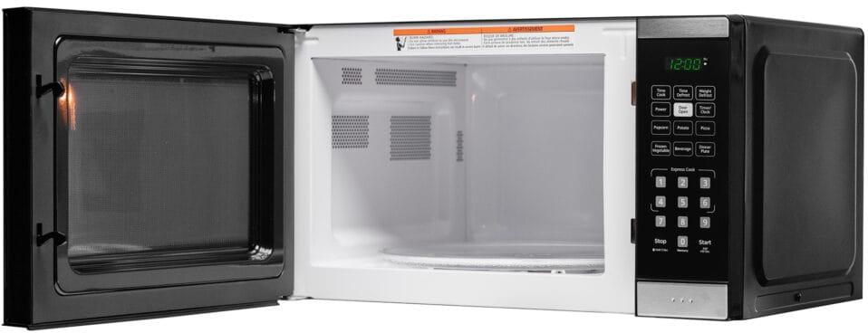 Danby - 0.9 cu.ft. Stainless Steel & Black Countertop Microwave - DBMW0925BBS