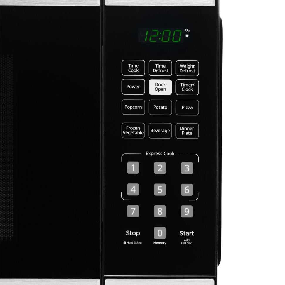 Danby - 0.9 cu.ft. Stainless Steel & Black Countertop Microwave - DBMW0925BBS