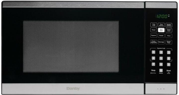 Danby - 0.9 cu.ft. Stainless Steel & Black Countertop Microwave - DBMW0925BBS