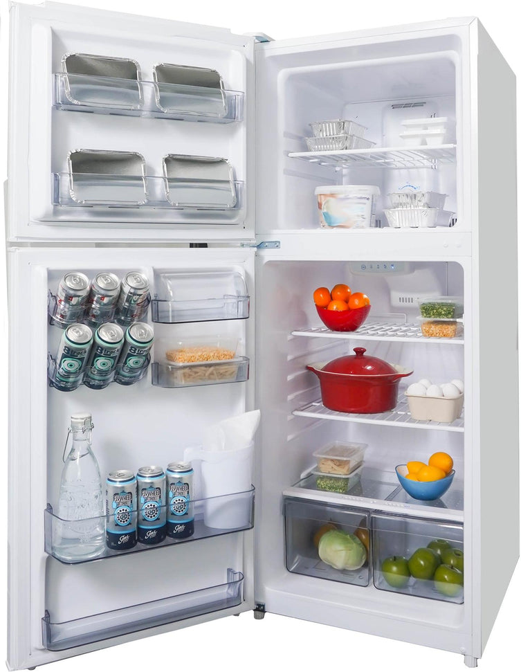 Danby - 11 cu.ft. Apartment Size Top Mount Left Hinged Fridge In White - DFF116B2WDBL