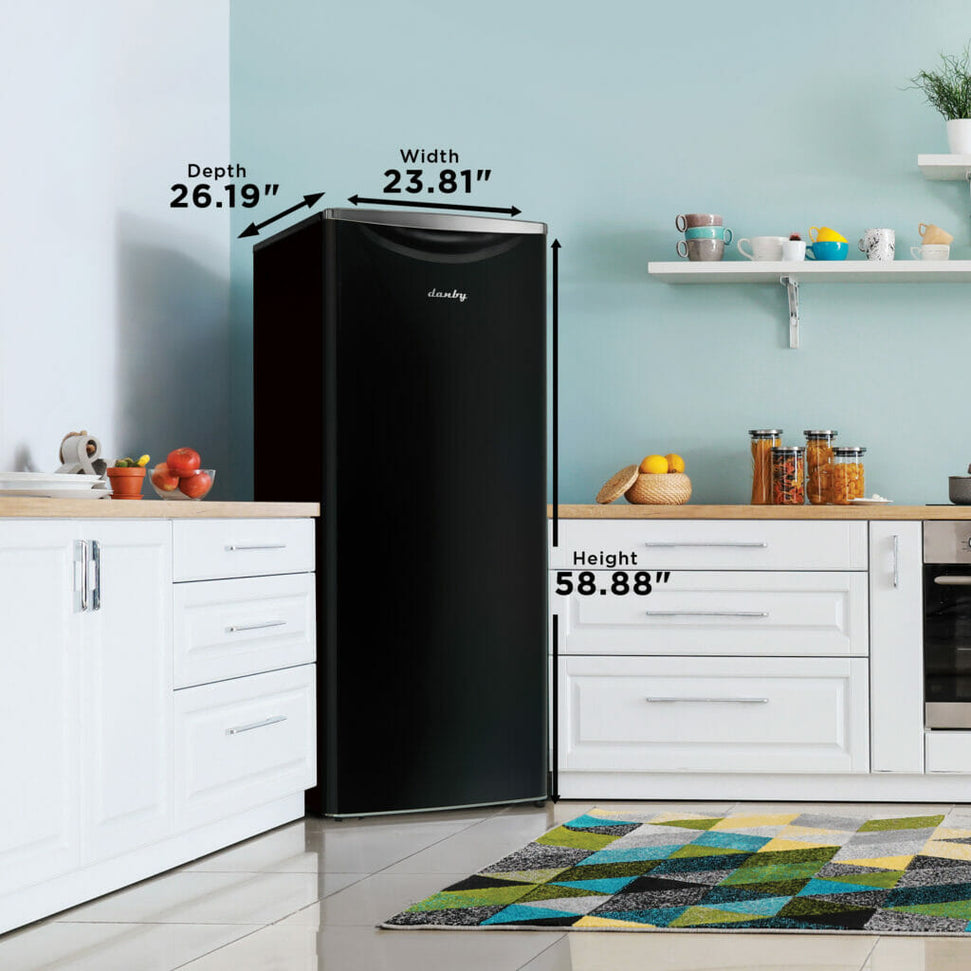 Danby - 11.0 cu.ft. Contemporary Classic Apartment Size Black Fridge - DAR110A3MDB
