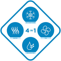 Danby - 12500 BTU 4-in-1 Portable Air Conditioner In White - DPA080HE3WDB-6