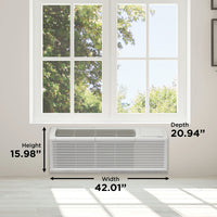 Danby - 12000 BTU Packaged Terminal with Heat Pump AC In White - DPTA120HEB2WDB