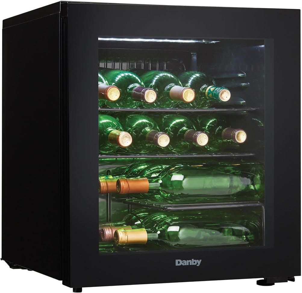 Danby - 16 Bottle Free-Standing Wine Cooler In Black - DWC018A1BDB