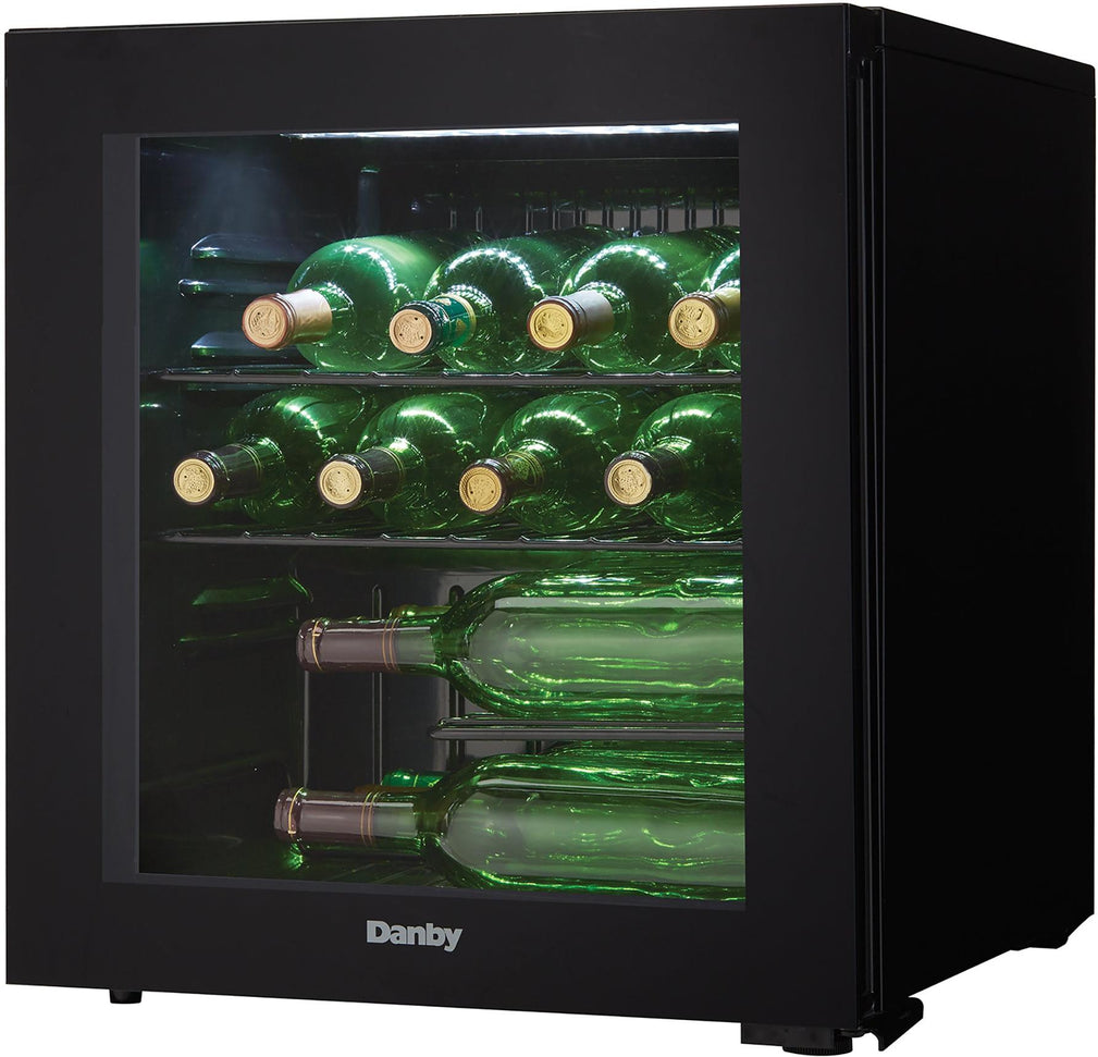 Danby - 16 Bottle Free-Standing Wine Cooler In Black - DWC018A1BDB