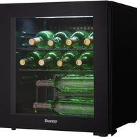Danby - 16 Bottle Free-Standing Wine Cooler In Black - DWC018A1BDB