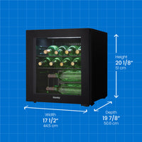Danby - 16 Bottle Free-Standing Wine Cooler In Black - DWC018A1BDB