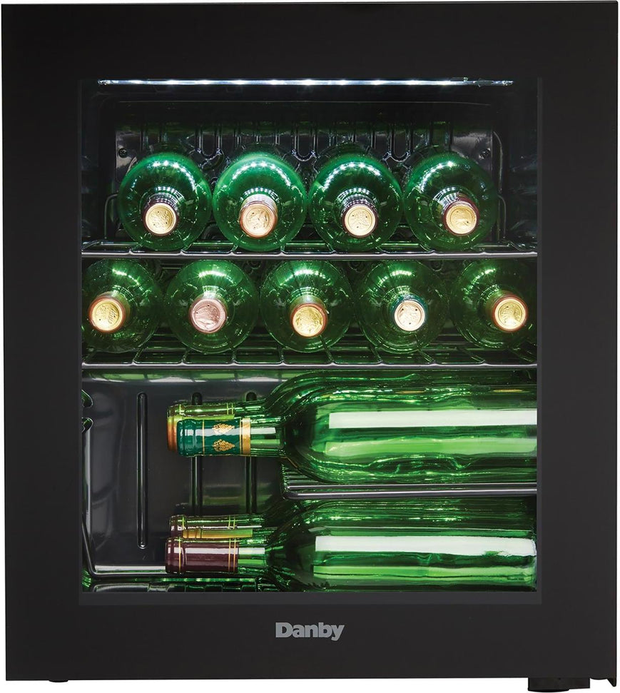 Danby - 16 Bottle Free-Standing Wine Cooler In Black - DWC018A1BDB