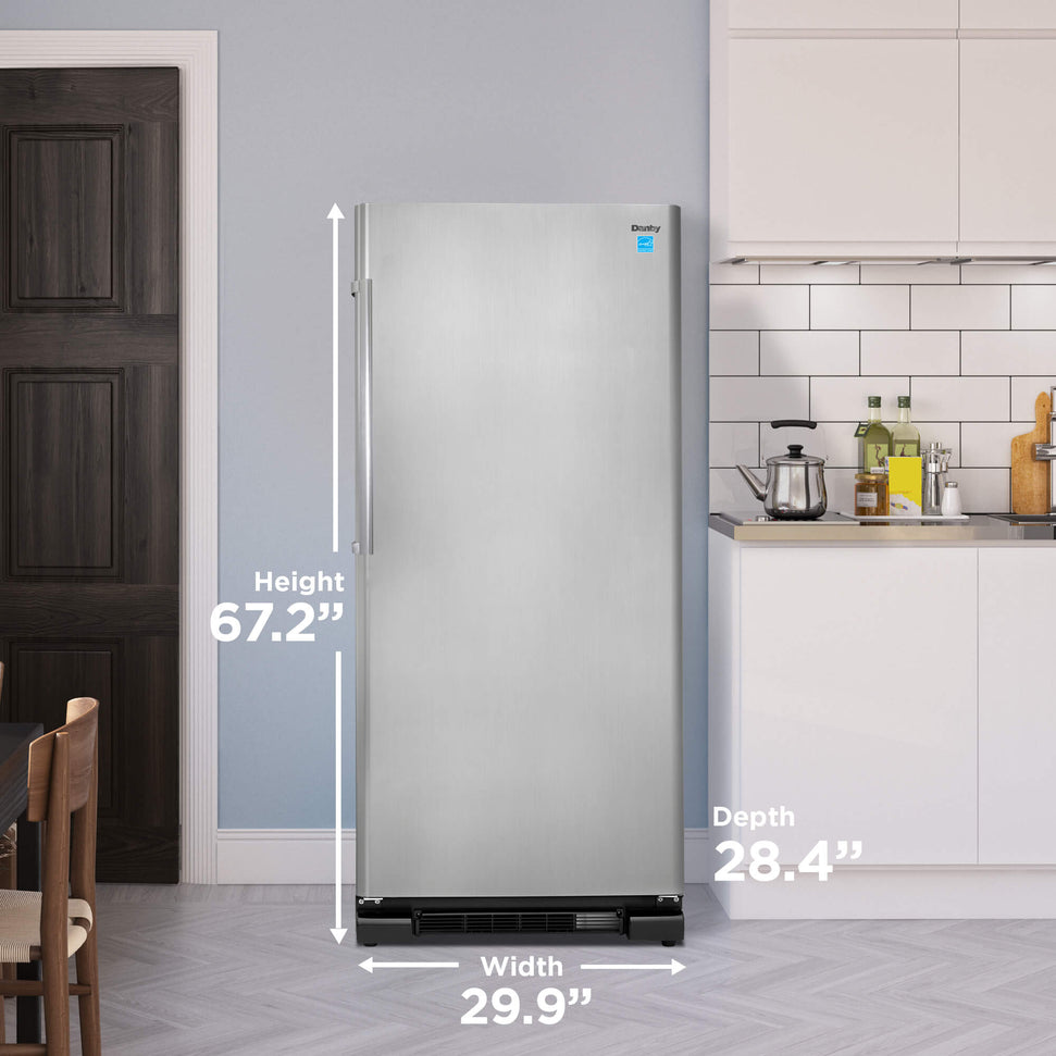 Danby - 17 cu.ft. Designer Apartment Size Stainless Steel Fridge - DAR170A3BSLDD