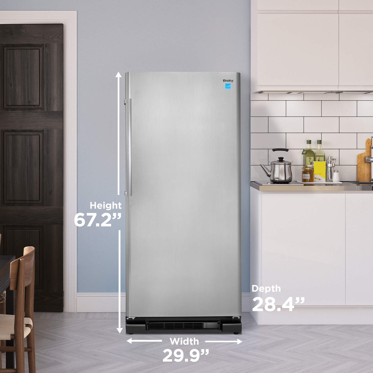 Danby - 17 cu.ft. Designer Apartment Size Stainless Steel Fridge - DAR170A3BSLDD