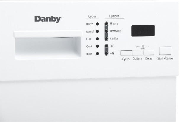 Danby - 18″ Wide Built-In Dishwasher In Black - DDW1804EW