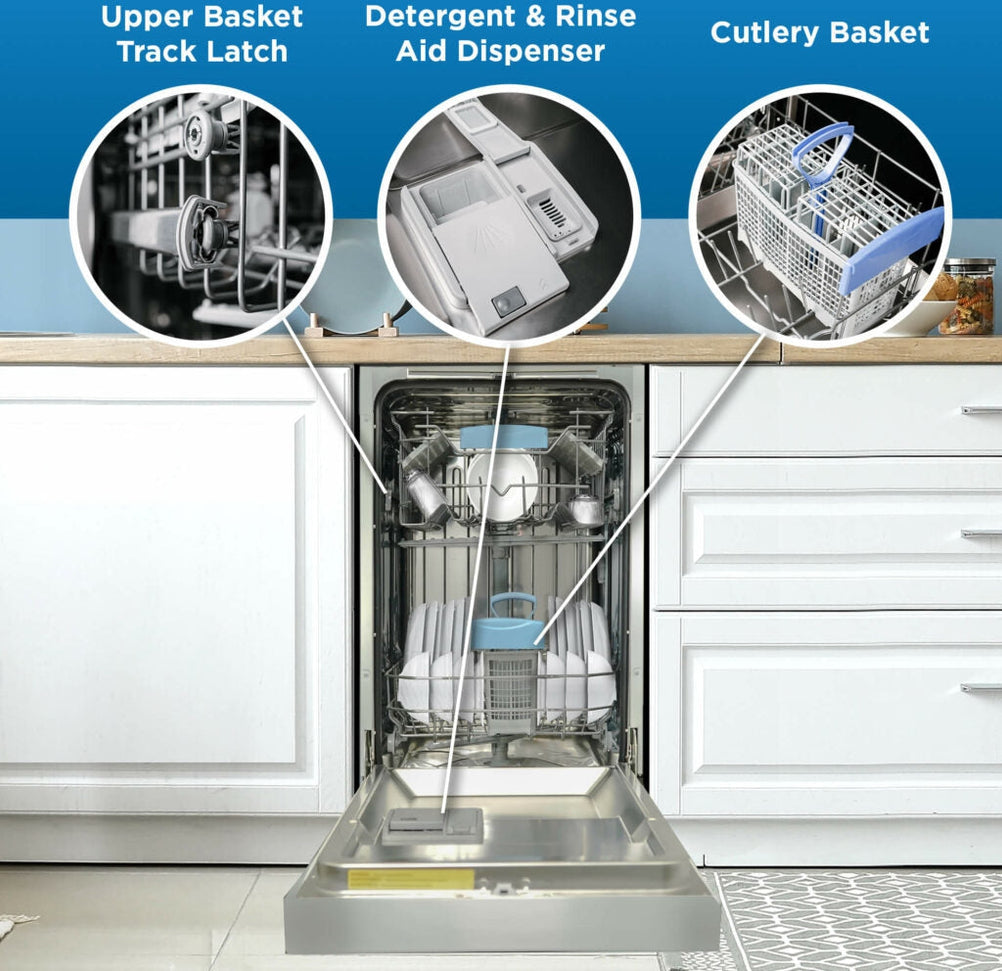 Danby - 18″ Wide Built-In Dishwasher In Stainless Steel - DDW18D1ESS