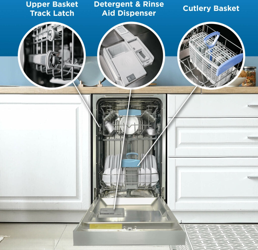 Danby - 18″ Wide Built-In Dishwasher In Stainless Steel - DDW18D1ESS