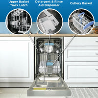 Danby - 18″ Wide Built-In Dishwasher In Stainless Steel - DDW18D1ESS