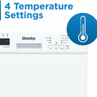 Danby - 18″ Wide Built-In Dishwasher In White - DDW18D1EW