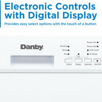 Danby - 18″ Wide Built-In Dishwasher In White - DDW18D1EW