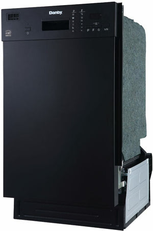 Danby - 18″ Wide Built-In Dishwasher In Black - DDW1804EB