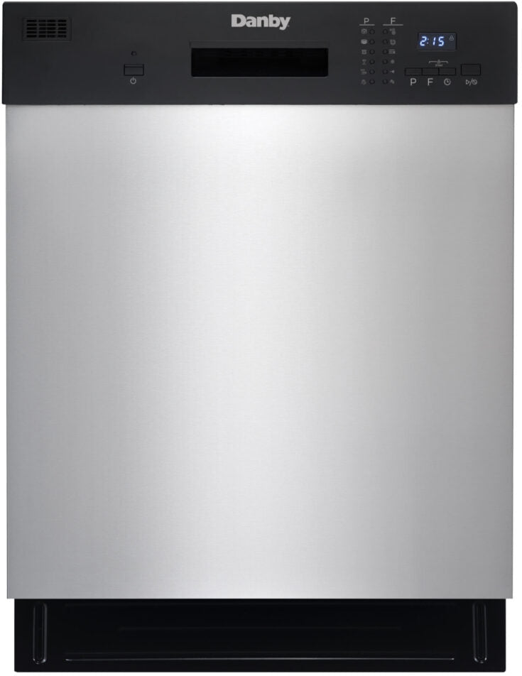 Danby - 18″ Wide Built-In Dishwasher In Stainless Steel - DDW1804EBSS