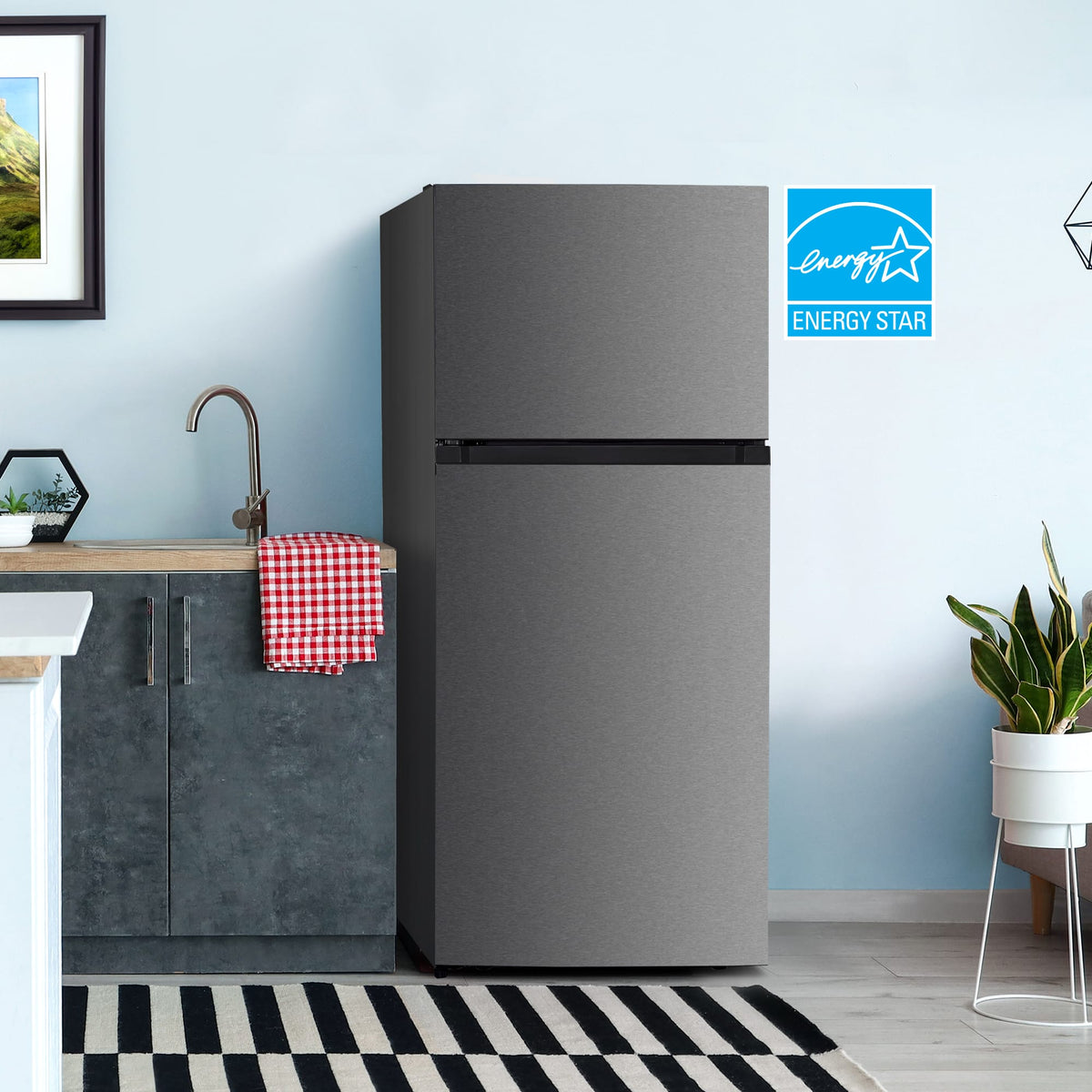 Danby - 18 cu.ft. Top Mount Refrigerator in Stainless Steel - DFF176B1SLDB