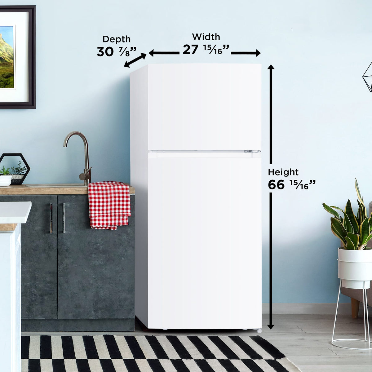 Danby - 18 cu.ft. Top Mount Refrigerator in White - DFF176B1WDB