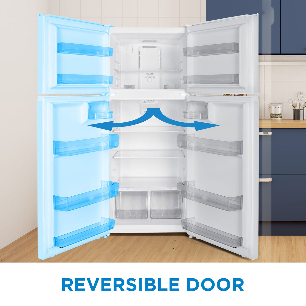 Danby - 18 cu.ft. Top Mount Refrigerator in White - DFF176B1WDB