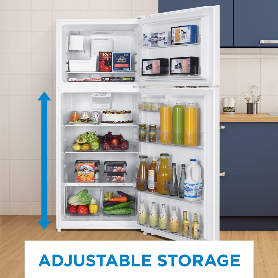 Danby - 18 cu.ft. Top Mount Refrigerator in White - DFF176B1WDB
