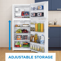 Danby - 18 cu.ft. Top Mount Refrigerator in White - DFF176B1WDB