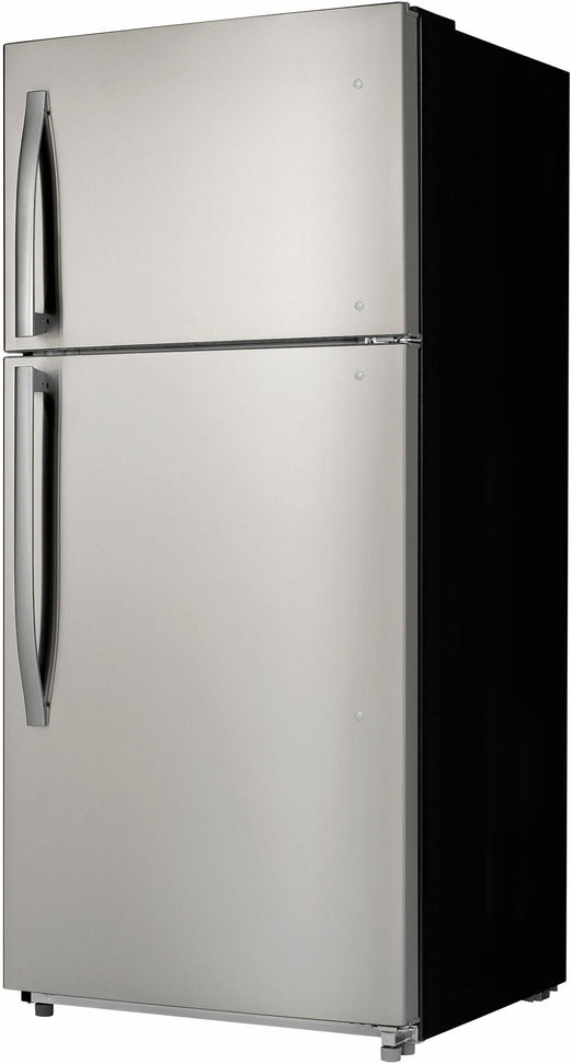 Danby - 18.1 cu.ft. Top Mount Apartment Size Fridge in Stainless Steel - DFF180E2SSDB