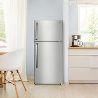 Danby - 18.1 cu.ft. Top Mount Apartment Size Fridge in Stainless Steel - DFF180E2SSDB