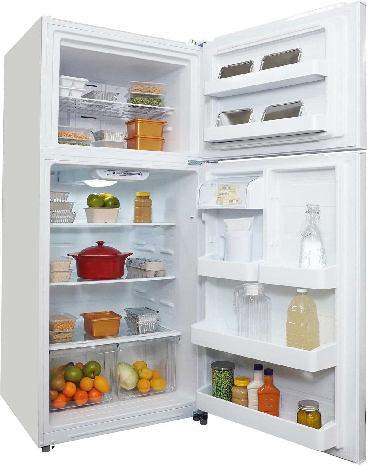 Danby - 18.1 cu.ft. Top Mount Apartment Size Fridge in White - DFF180E1WDB