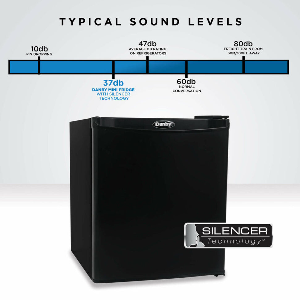 Danby - 1.0 cu.ft. Black Compact Fridge - DAR010A1BDB