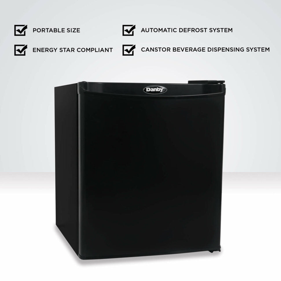 Danby - 1.0 cu.ft. Black Compact Fridge - DAR010A1BDB