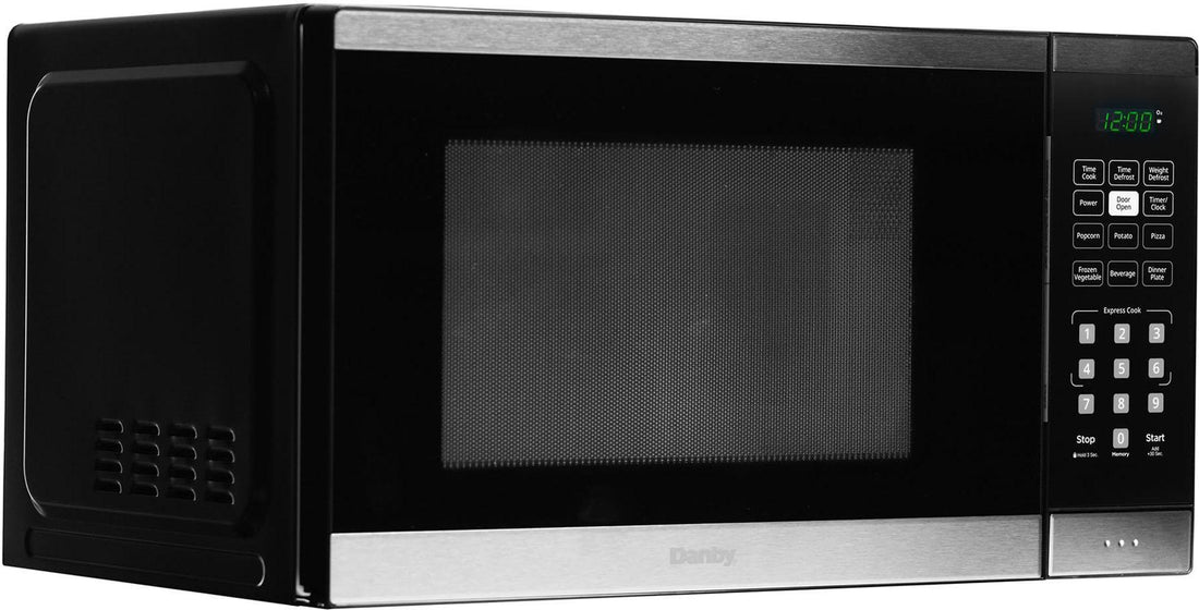Danby - 1.1 cu.ft. Black & Stainless Steel Countertop Microwave - DBMW1126BBS