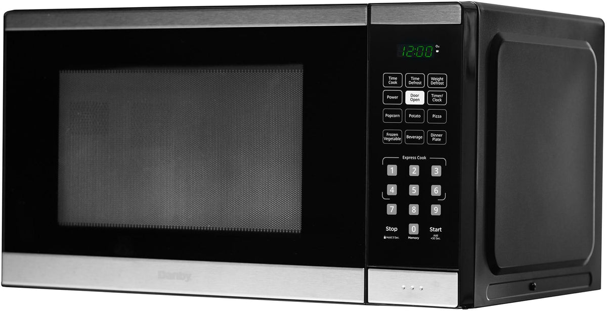 Danby - 1.1 cu.ft. Black & Stainless Steel Countertop Microwave - DBMW1126BBS