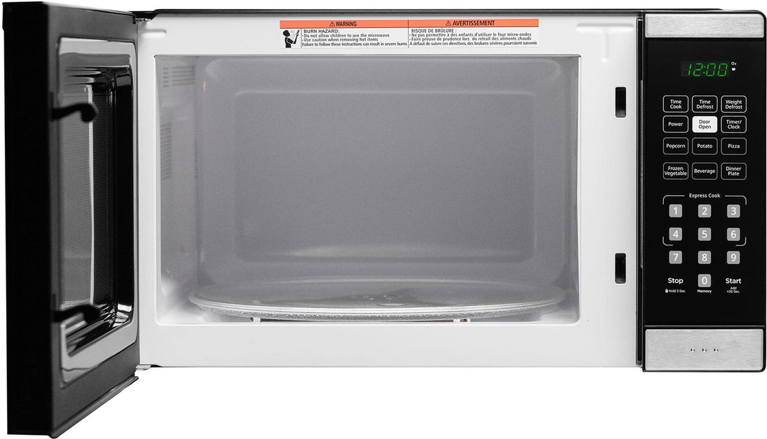 Danby - 1.1 cu.ft. Black & Stainless Steel Countertop Microwave - DBMW1126BBS