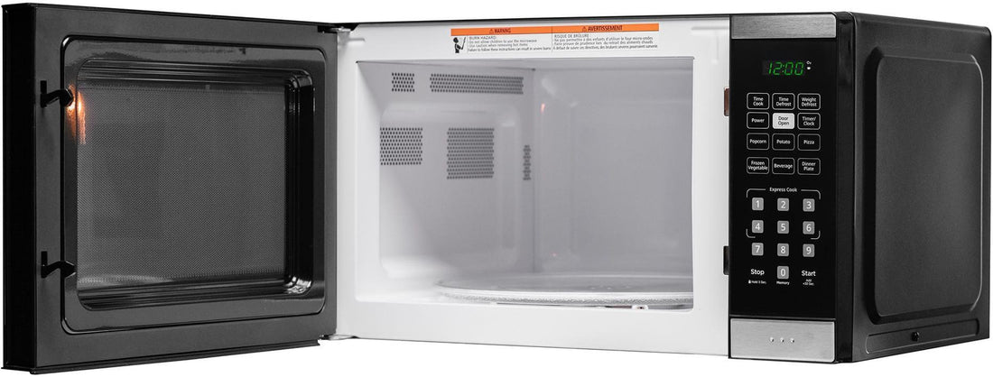 Danby - 1.1 cu.ft. Black & Stainless Steel Countertop Microwave - DBMW1126BBS