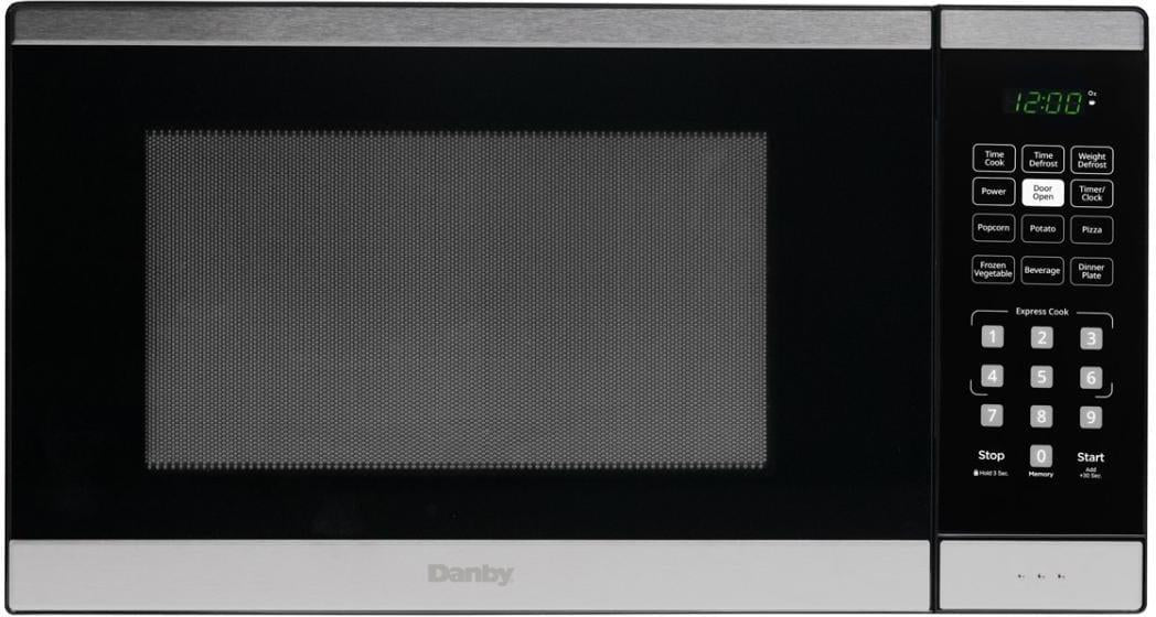 Danby - 1.1 cu.ft. Black & Stainless Steel Countertop Microwave - DBMW1126BBS