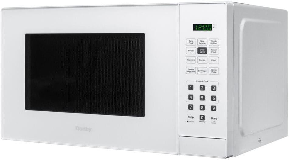 Danby - 1.1 cu.ft. White Countertop Microwave - DBMW1121BWW