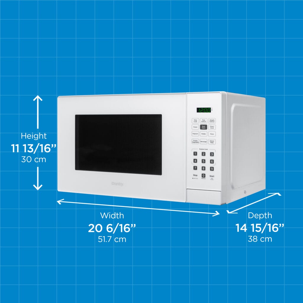 Danby - 1.1 cu.ft. White Countertop Microwave - DBMW1121BWW