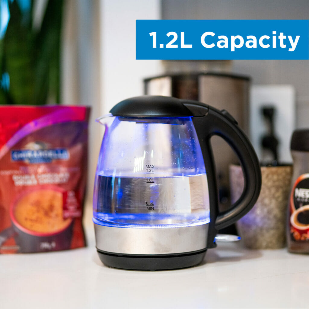Danby - 1.2 L Black Anti-Slip Bottom Glass Kettle - DBKT12013BD11