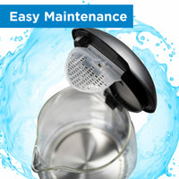 Danby - 1.2 L Black Anti-Slip Bottom Glass Kettle - DBKT12013BD11