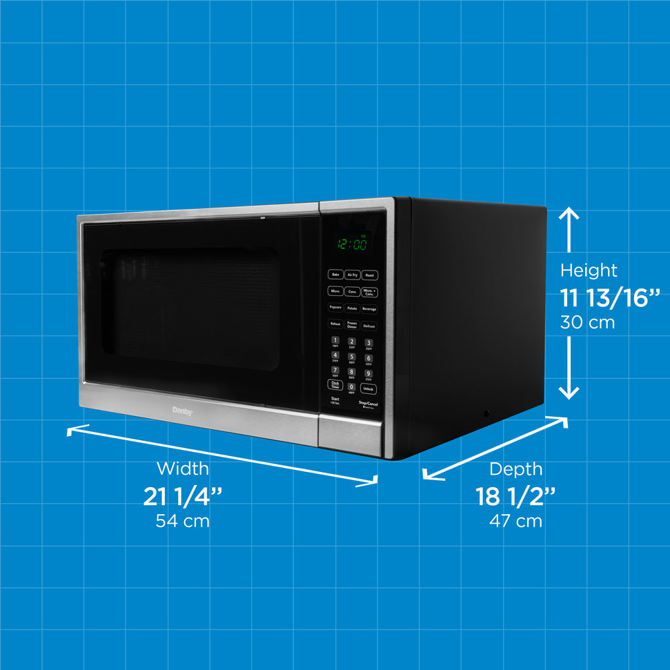 Danby - 1.3 cu.ft. Stainless Steel Multifunction Countertop Microwave with Air Fry - DBMW1361ABSS