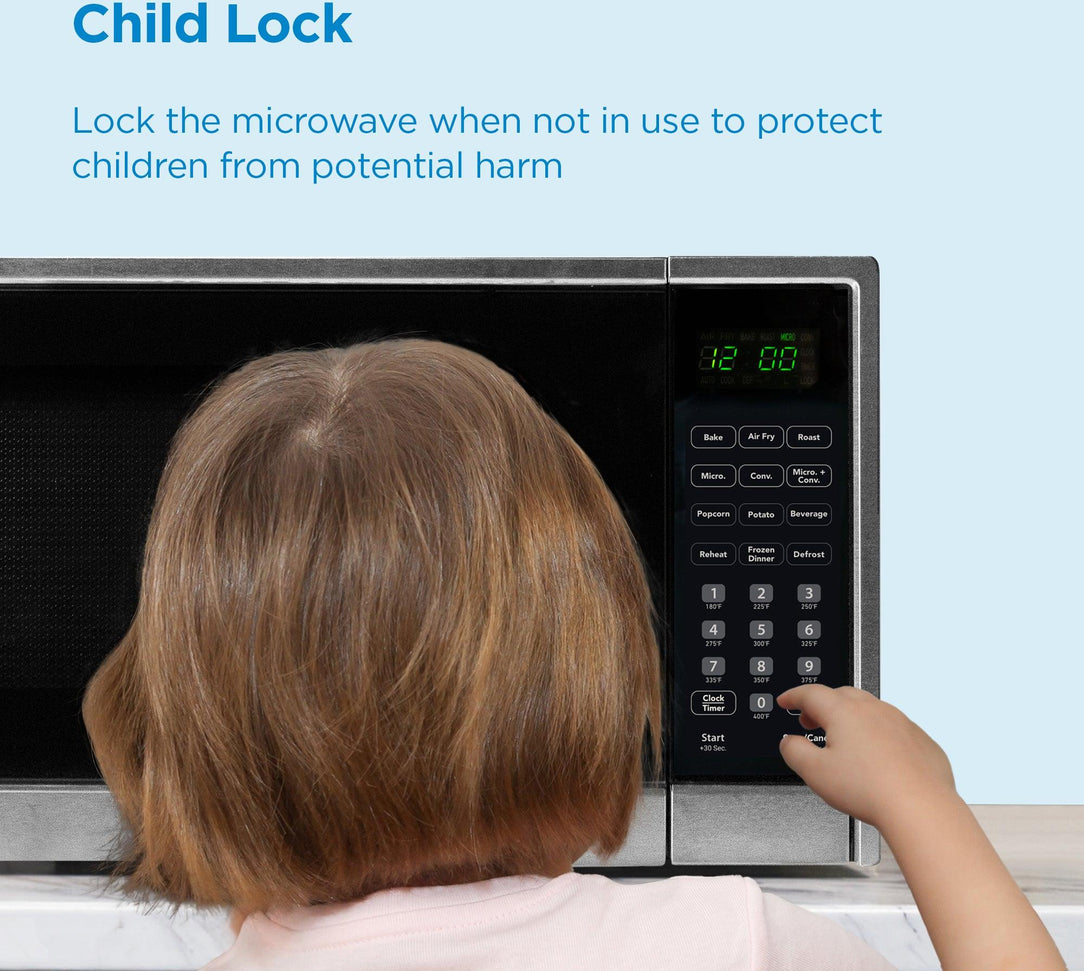 Danby - 1.3 cu.ft. Stainless Steel Multifunction Countertop Microwave with Air Fry - DBMW1361ABSS