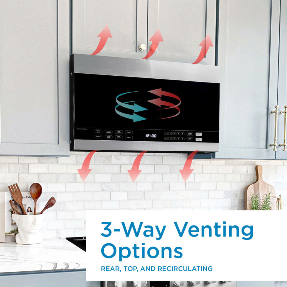 Danby - 1.4 cu. ft. Over The Range Stainless Steel Microwave Oven - DOM014401G1