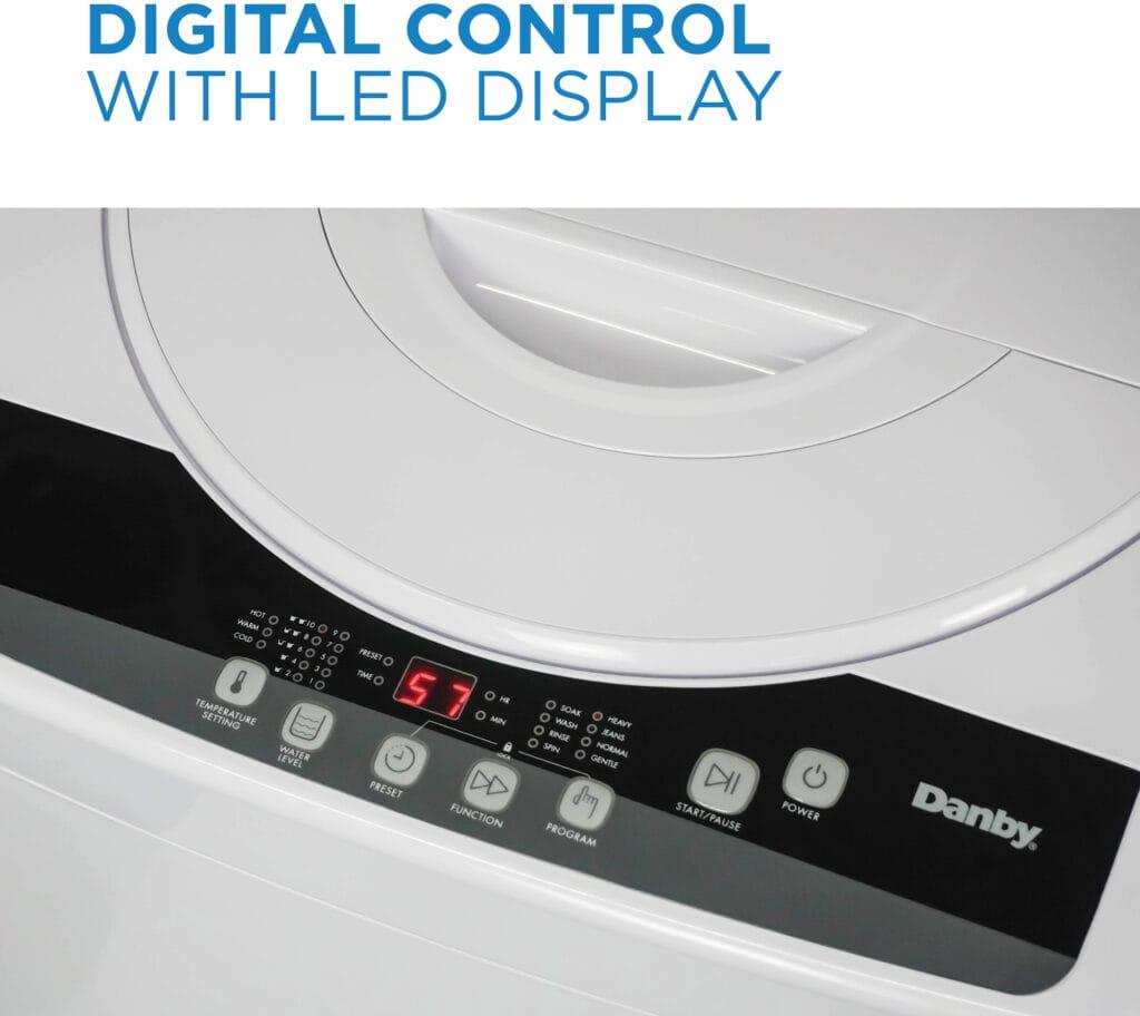 Danby - 1.6 cu. ft. Compact Top Load White Washing Machine - DWM055A1WDB-6